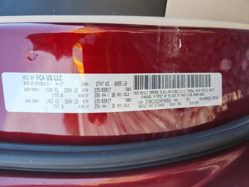 Продаж на аукціоні авто 2017 Chrysler Pacifica, vin: 2C4RC1DG2HR708554, номер лоту: 68349116
