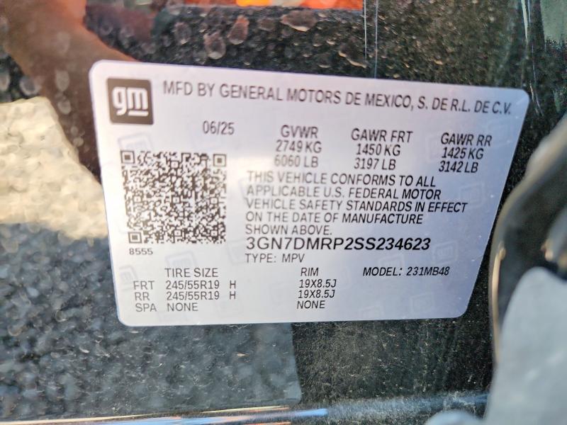 2025 Chevrolet Equinox მანქანა იყიდება აუქციონზე, vin: 3GN7DMRP2SS234623, აუქციონის ნომერი: 69985396
