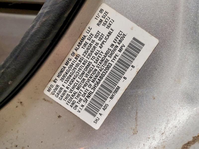2010 Honda Odyssey მანქანა იყიდება აუქციონზე, vin: 5FNRL3H56AB032003, აუქციონის ნომერი: 69793206