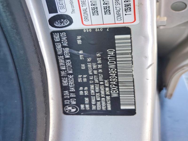 67663816 :رقم المزاد ، WBXPA93495WD17140 vin ، 2005 Bmw X3 مزاد بيع