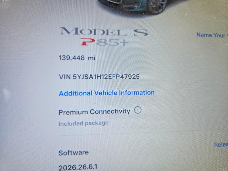 Продажа на аукционе авто 2014 Tesla Model S, vin: 5YJSA1H12EFP47925, номер лота: 68987206