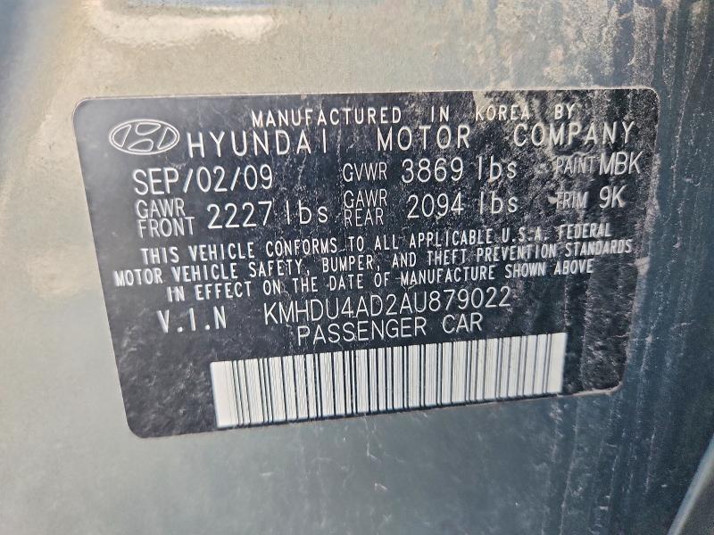 Aukcja sprzedaży 2010 Hyundai Elantra, vin: KMHDU4AD2AU879022, numer aukcji: 68601106
