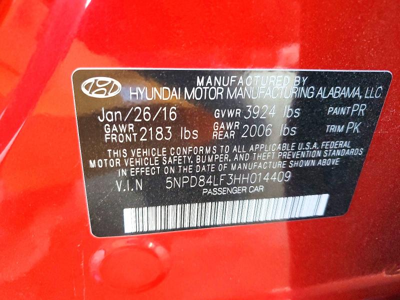 Продажа на аукционе авто 2017 Hyundai Elantra, vin: 5NPD84LF3HH014409, номер лота: 70845696