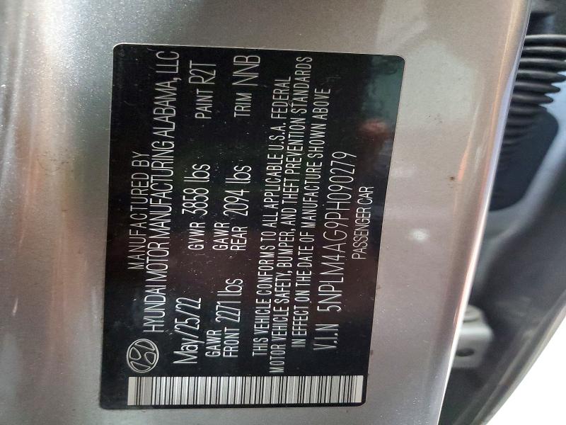 2023 Hyundai Elantra მანქანა იყიდება აუქციონზე, vin: 5NPLM4AG9PH090279, აუქციონის ნომერი: 69732126