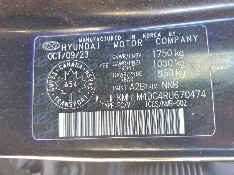 2024 Hyundai Elantra მანქანა იყიდება აუქციონზე, vin: KMHLM4DG4RU670474, აუქციონის ნომერი: 69739276