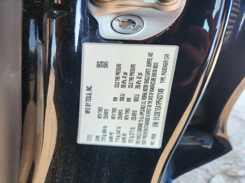 2023 Tesla Model 3 მანქანა იყიდება აუქციონზე, vin: 5YJ3E1EA1PF437149, აუქციონის ნომერი: 69967546