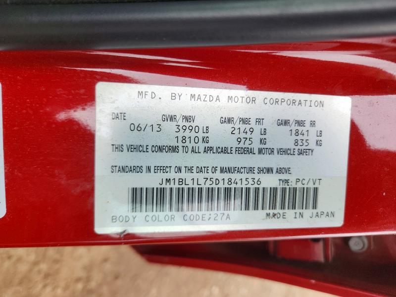 Aukcja sprzedaży 2013 Mazda 3, vin: JM1BL1L75D1841536, numer aukcji: 68789586