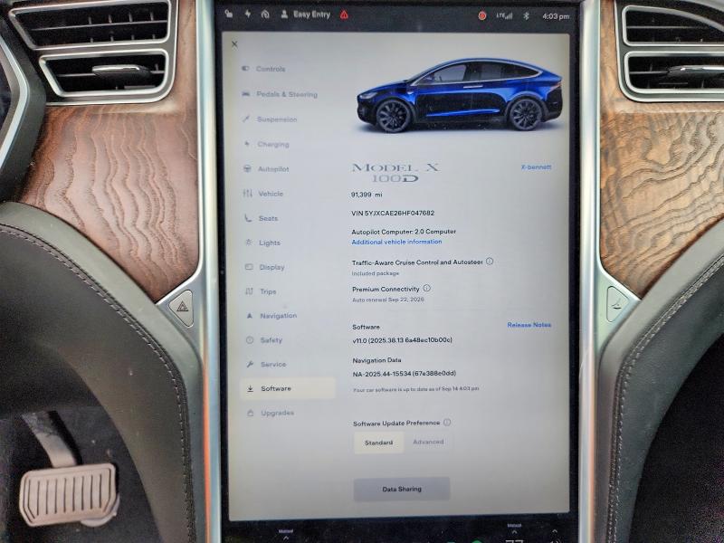 Aukcja sprzedaży 2017 Tesla Model X, vin: 5YJXCAE26HF047682, numer aukcji: 68849346