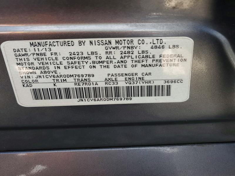 Продажа на аукционе авто 2013 Infiniti G37 Sedan, vin: JN1CV6AR0DM769789, номер лота: 68948766