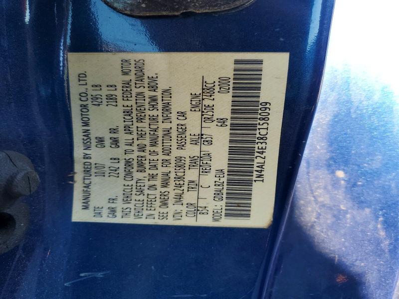 69127456 :رقم المزاد ، 1N4AL24E38C158099 vin ، 2008 Nissan Altima مزاد بيع