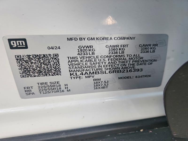 Aukcja sprzedaży 2024 Buick Encore Gx, vin: KL4AMBSL6RB216393, numer aukcji: 68489236