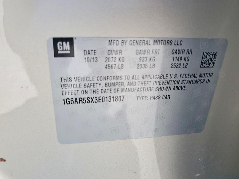 2014 Cadillac Cts მანქანა იყიდება აუქციონზე, vin: 1G6AR5SX3E0131807, აუქციონის ნომერი: 67926676