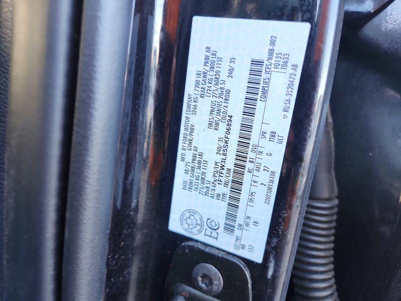 Продаж на аукціоні авто 2025 Ford F150, vin: 1FTFW3L85SKF06894, номер лоту: 68939596