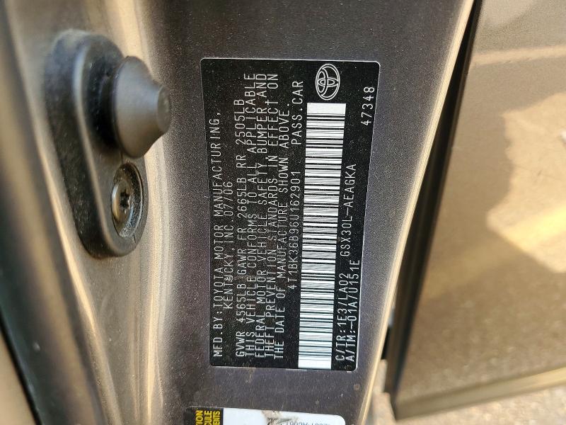 Продажа на аукционе авто 2006 Toyota Avalon, vin: 4T1BK36B96U162901, номер лота: 68179496