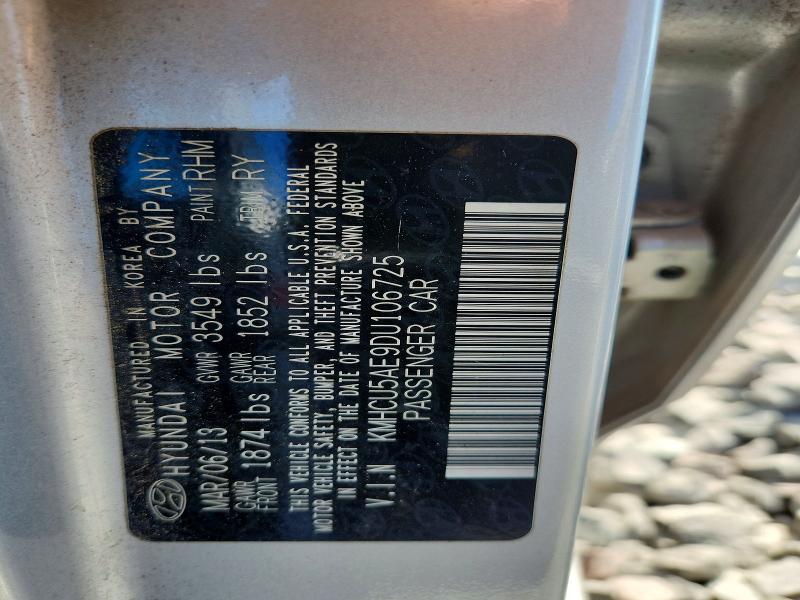 68340346 :رقم المزاد ، KMHCU5AE9DU106725 vin ، 2013 Hyundai Accent مزاد بيع