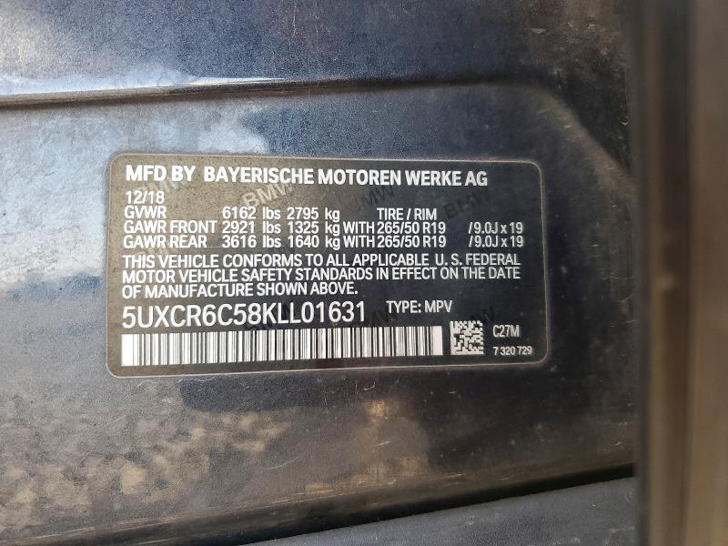 Aukcja sprzedaży 2019 Bmw X5, vin: 5UXCR6C58KLL01631, numer aukcji: 67649326