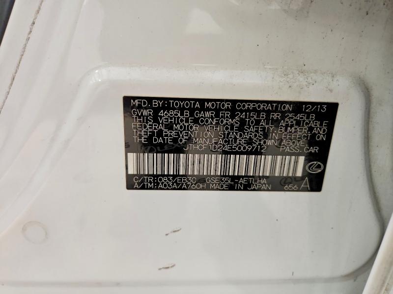 Aukcja sprzedaży 2014 Lexus Is, vin: JTHCF1D24E5009712, numer aukcji: 69207216
