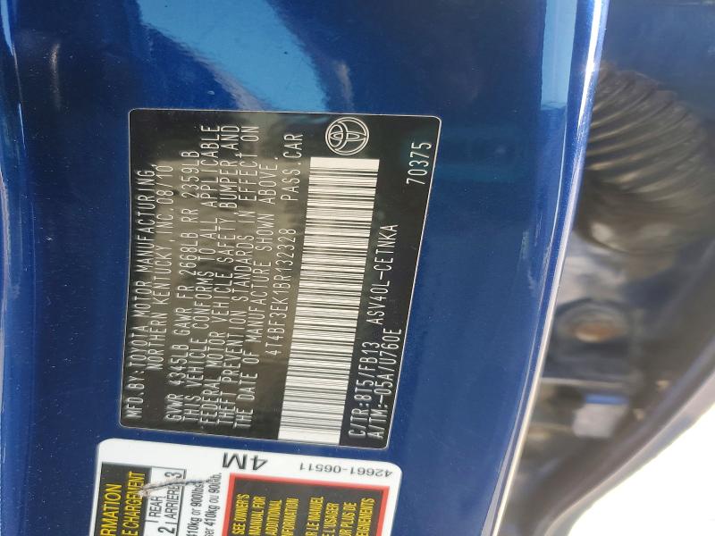 68945416 :رقم المزاد ، 4T4BF3EK1BR132328 vin ، 2011 Toyota Camry مزاد بيع