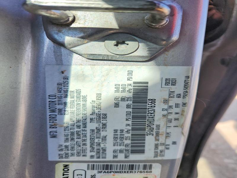 Продаж на аукціоні авто 2014 Ford Fusion, vin: 3FA6P0HDXER376568, номер лоту: 69767756