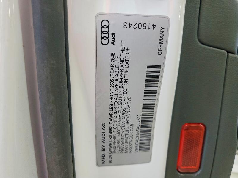 67675706 :رقم المزاد ، WAUDACF54SA007613 vin ، 2025 Audi A5 مزاد بيع