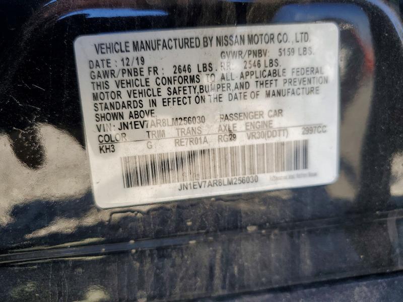 Aukcja sprzedaży 2020 Infiniti Q50, vin: JN1EV7AR8LM256030, numer aukcji: 69163336