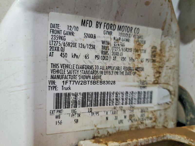 70879816 :رقم المزاد ، 1FT7W2BT5BEB83028 vin ، 2011 Ford F250 مزاد بيع