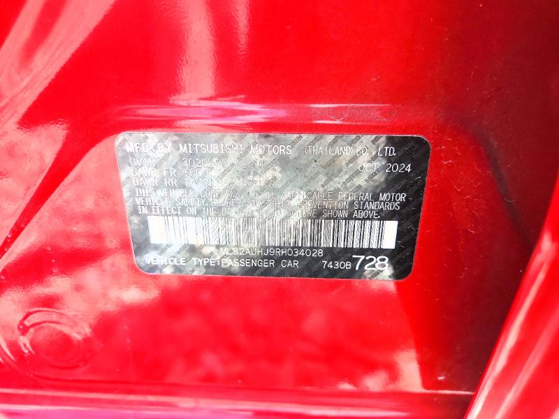 Продажа на аукционе авто 2024 Mitsubishi Mirage, vin: ML32AUHJ9RH034028, номер лота: 68429796
