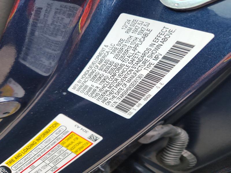68778966 :رقم المزاد ، 7FARS6H9XSE061369 vin ، 2025 Honda Cr-v مزاد بيع