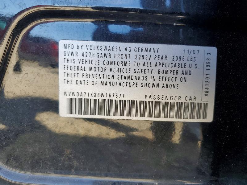 Aukcja sprzedaży 2008 Volkswagen Rabbit, vin: WVWDA71KX8W167577, numer aukcji: 68383436