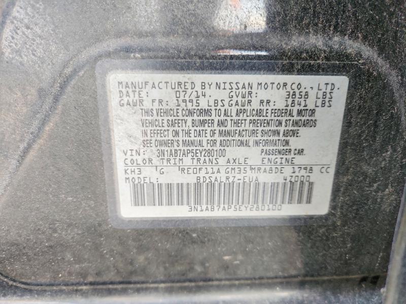 Продажа на аукционе авто 2014 Nissan Sentra, vin: 3N1AB7AP5EY280100, номер лота: 68875836