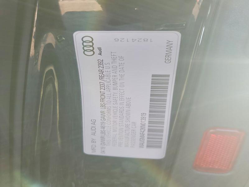 Aukcja sprzedaży 2019 Audi A4, vin: WAUGMAF42KN013919, numer aukcji: 68538886