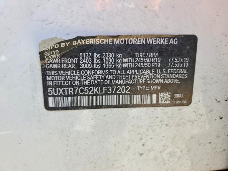 Продаж на аукціоні авто 2019 Bmw X3, vin: 5UXTR7C52KLF37202, номер лоту: 66762666
