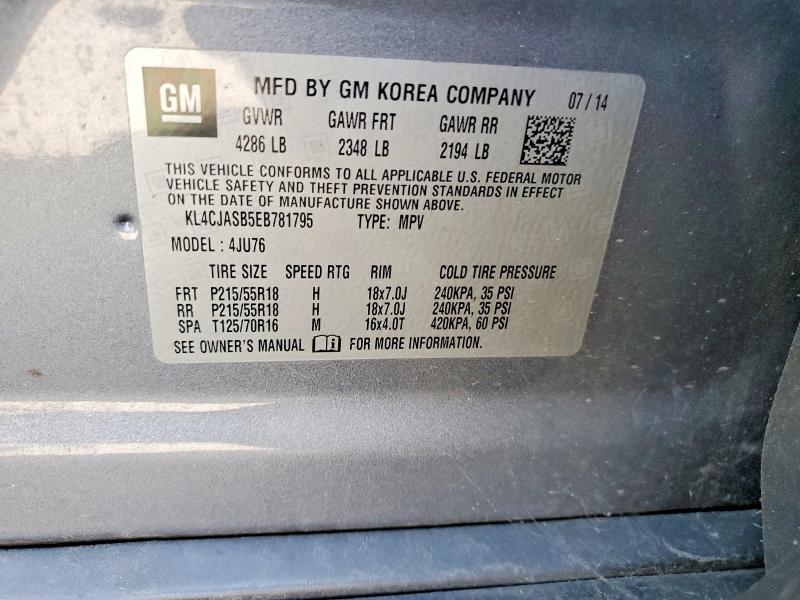 Aukcja sprzedaży 2014 Buick Encore, vin: KL4CJASB5EB781795, numer aukcji: 69013466