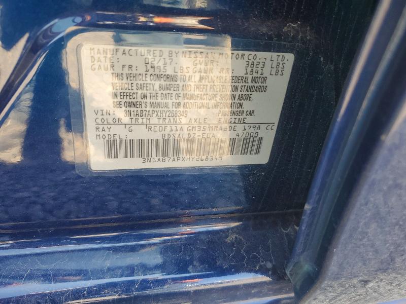 Aukcja sprzedaży 2017 Nissan Sentra, vin: 3N1AB7APXHY268349, numer aukcji: 66402226