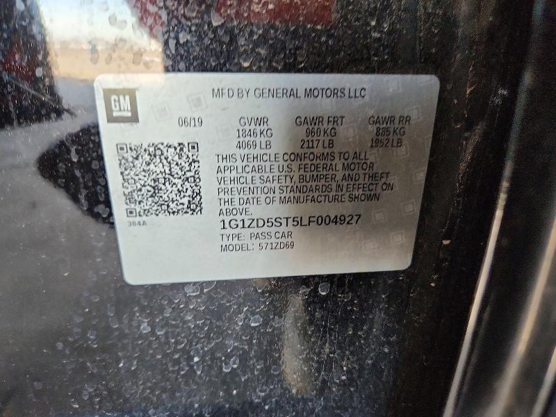 68634616 :رقم المزاد ، 1G1ZD5ST5LF004927 vin ، 2020 Chevrolet Malibu مزاد بيع