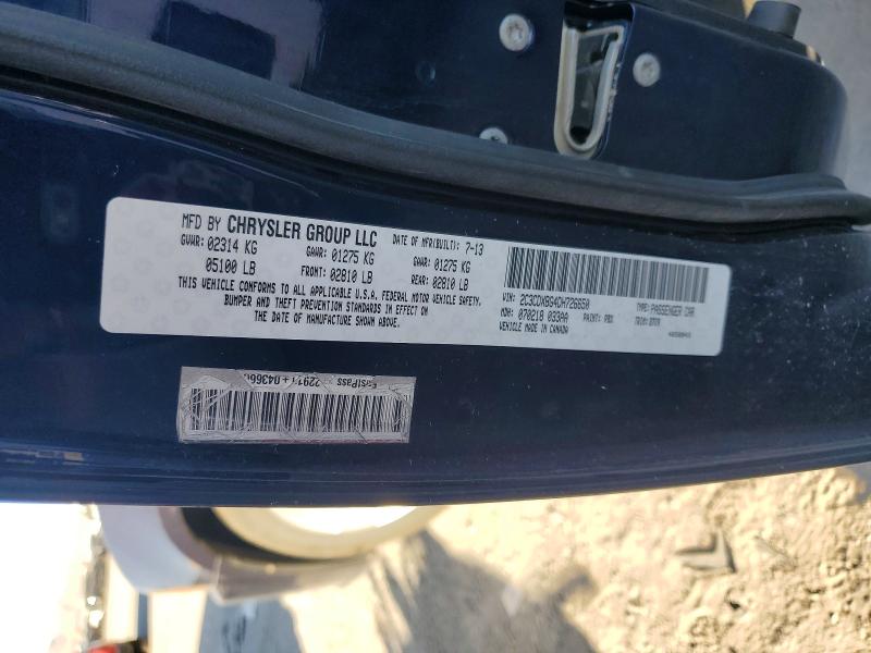 69863346 :رقم المزاد ، 2C3CDXBG4DH726650 vin ، 2013 Dodge Charger مزاد بيع