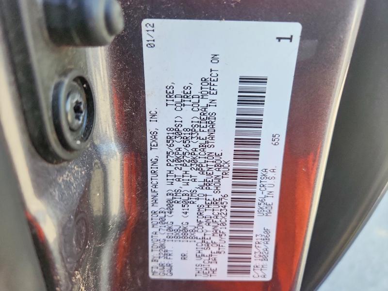 Aukcja sprzedaży 2012 Toyota Tundra, vin: 5TFUY5F10CX234576, numer aukcji: 70179606