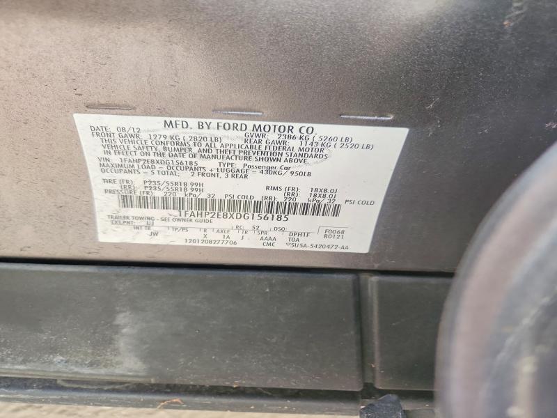 Продажа на аукционе авто 2013 Ford Taurus, vin: 1FAHP2E8XDG156185, номер лота: 68025466
