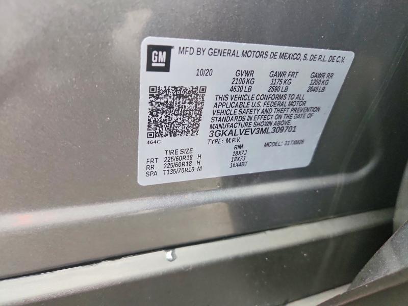 Продажа на аукционе авто 2021 Gmc Terrain, vin: 3GKALVEV3ML309701, номер лота: 69235266