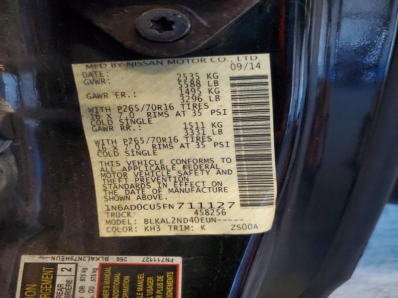 Продаж на аукціоні авто 2015 Nissan Frontier, vin: 1N6AD0CU5FN711127, номер лоту: 70957836