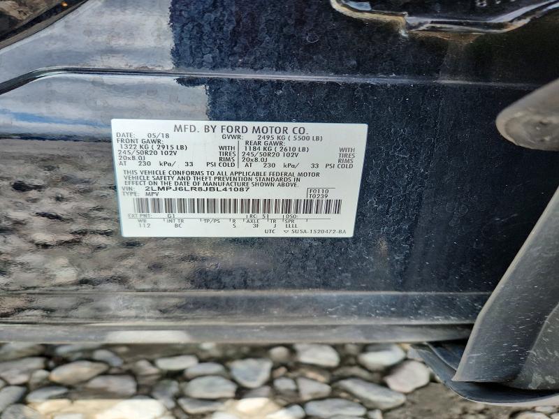 Продажа на аукционе авто 2018 Lincoln Mkx, vin: 2LMPJ6LR8JBL41087, номер лота: 70513296