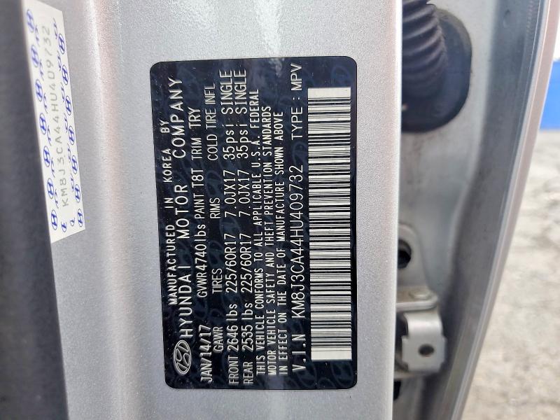 Aukcja sprzedaży 2017 Hyundai Tucson, vin: KM8J3CA44HU409732, numer aukcji: 67275146