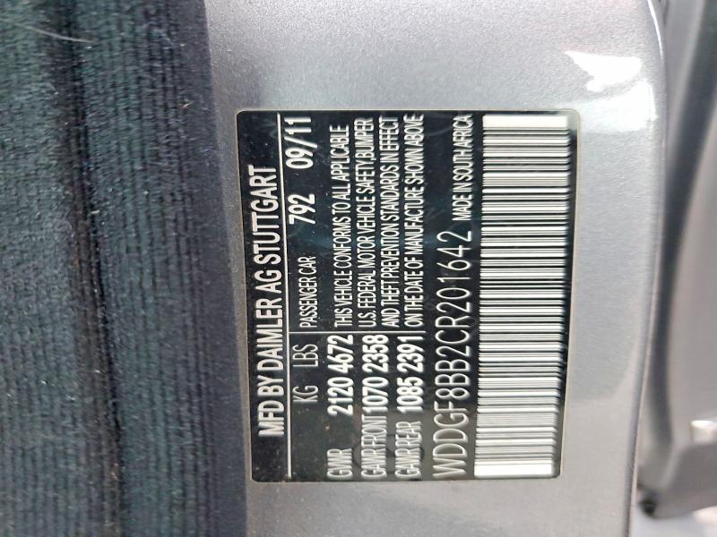 Aukcja sprzedaży 2012 Mercedes-benz C, vin: WDDGF8BB2CR201642, numer aukcji: 70049106