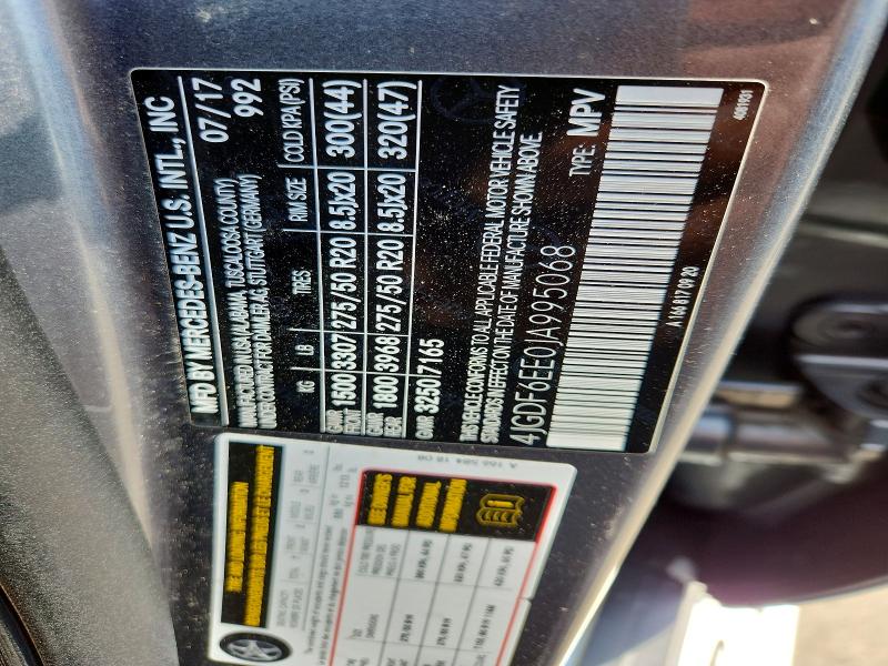 Aukcja sprzedaży 2018 Mercedes-benz Gls, vin: 4JGDF6EE0JA995068, numer aukcji: 69430926