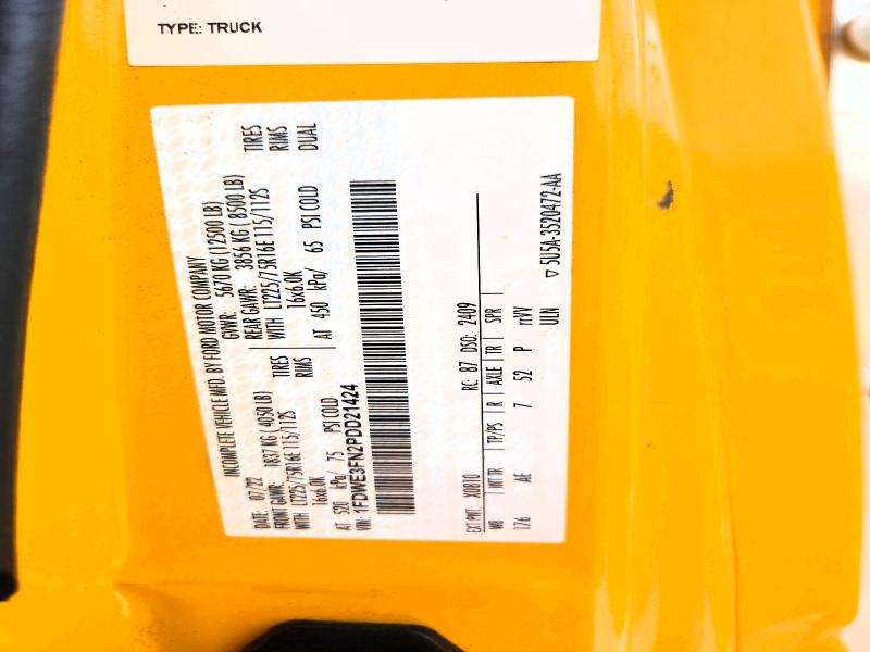 2023 Ford E-350 Super Duty მანქანა იყიდება აუქციონზე, vin: 1FDWE3FN2PDD21424, აუქციონის ნომერი: 68886066