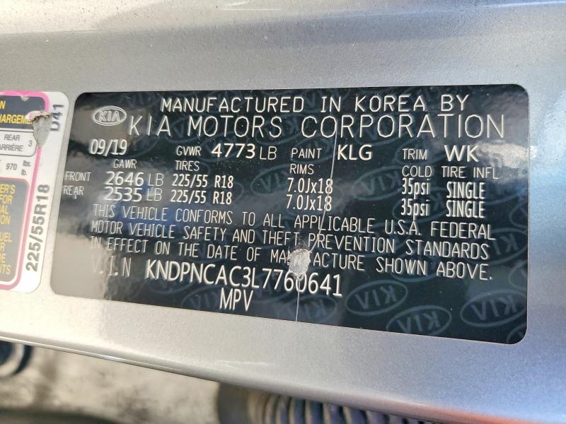 Продаж на аукціоні авто 2020 Kia Sportage, vin: KNDPNCAC3L7760641, номер лоту: 69404026