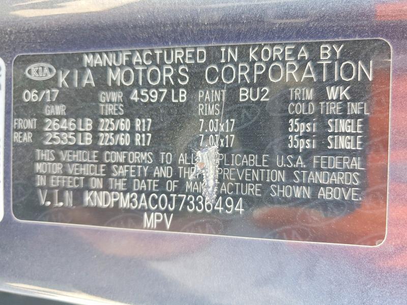 67937926 :رقم المزاد ، KNDPM3AC0J7336494 vin ، 2018 Kia Sportage مزاد بيع