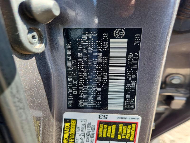 67768386 :رقم المزاد ، 4T1K61AK8PU820953 vin ، 2023 Toyota Camry مزاد بيع