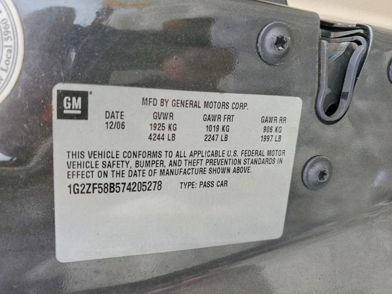 Aukcja sprzedaży 2007 Pontiac G6, vin: 1G2ZF58B574205278, numer aukcji: 70519026