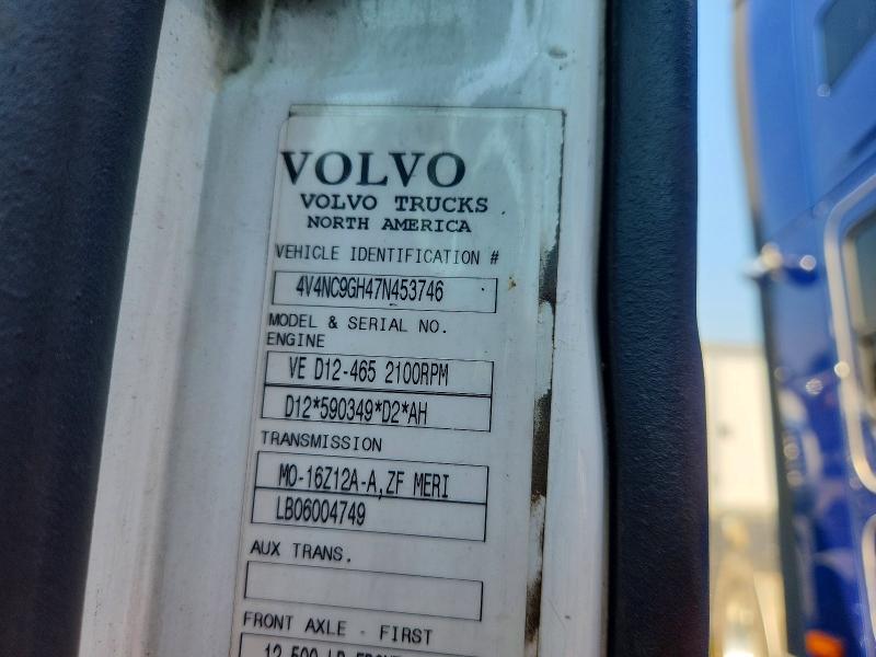 Aukcja sprzedaży 2007 Volvo Vn, vin: 4V4NC9GH47N453746, numer aukcji: 69579476
